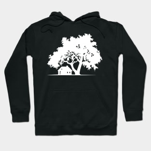 Cabin and Tree - Silhouette Hoodie